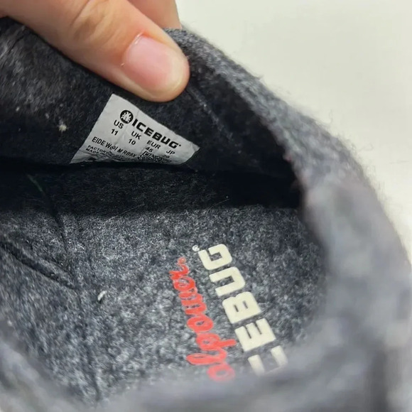 Icebug Eide Wool RB9X Dark Grey Gray Sneakers Lace Up Shoes Men's Size 11 - Picture 10 of 11